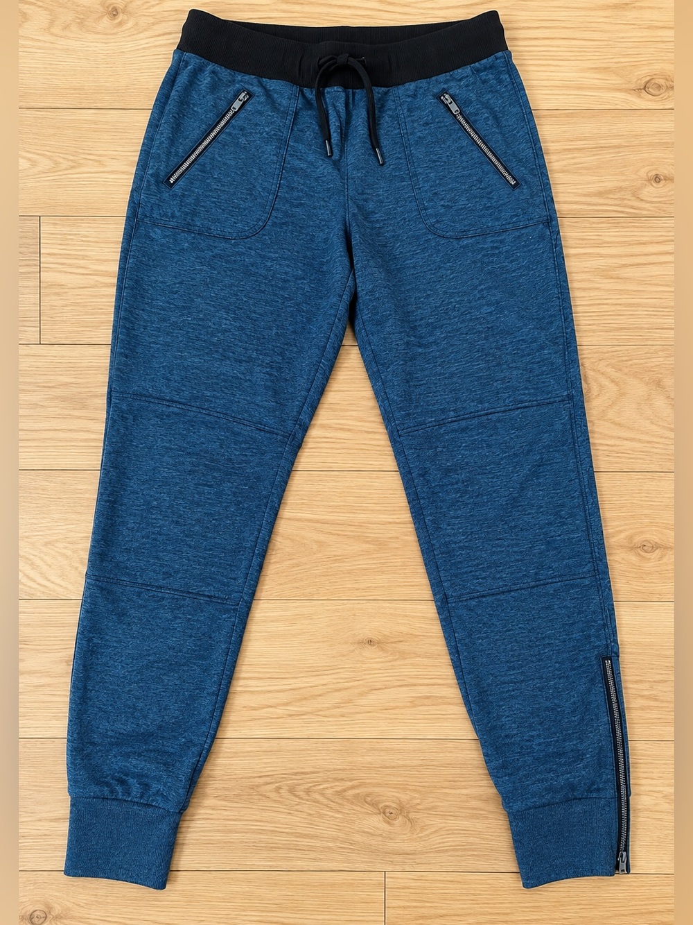 Athleta Blue Heather Jogger with Black Waistband